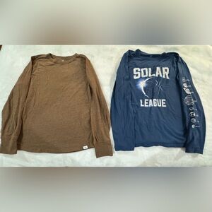 Two tops - NWOT gap kids, long sleeve shirts, L